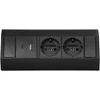 Orno Lizdas Baldinis lizdas 2x2P+Z (Schuko), 2xUSB (A+C tipo; 2.4A), juodas