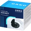 Orno Lizdas Baldinis lizdas Ø6cm, įleidžiamas į stalviršį, su dangteliu, USB įkrovikliu ir 1,9m laidu, 1x2P+Z (Schuko), 1xUSB (C tipo; 20W), juodas