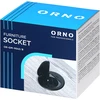 Orno Lizdas Baldinis lizdas Ø6cm, įleidžiamas į stalviršį, su dangteliu, USB įkrovikliu ir 1,9m laidu, 1x2P+Z (prancūziškas), 1xUSB (C tipo; 20W), juodas