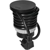 Orno Lizdas Baldinis lizdas Ø6cm su besisukančiu dangteliu, indukciniu įkrovikliu, USB įkrovikliu ir 1,5m laidu, 1x2P+Z (Schuko), Qi 1.2.4 maks. 10W, 2xUSB (A ir C tipo, 2,4A), juodas