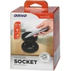 Orno Lizdas Baldinis lizdas Ø6cm su besisukančiu dangteliu, indukciniu įkrovikliu, USB įkrovikliu ir 1,5m laidu, 1x2P+Z (Schuko), Qi 1.2.4 maks. 10W, 2xUSB (A ir C tipo, 2,4A), juodas