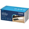 Orno Lizdas Baldinis lizdas su stumdomu dangteliu, 2x2P+Z (prancūziškas), USB A+C, sidabrinis