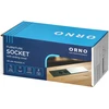 Orno Lizdas Baldinis lizdas su stumdomu dangteliu, 2x2P+Z (Schuko), USB A+C, sidabrinis