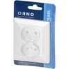 Gniazdo Lizdas Dvigubas kištukinis lizdas 2x2P Pearl, 16A, 250V, PT-5 P, baltas