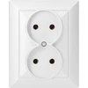 Gniazdo Lizdas Dvigubas kištukinis lizdas 2x2P Pearl, 16A, 250V, PT-5 P, baltas