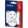 Gniazdo Lizdas Dvigubas kištukinis lizdas 2x2P+Z Onyx, 16A, 250V, PT-6OR, baltas