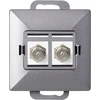 Gniazdo Dviguba antracito spalvos lizdų sistema Pearl, TV/F-F1/P2