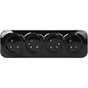 Orno Lizdas Keturgubas „ToDo“ lizdas 2P+Z IP20, 16A, 230V AC, juodas, 8 vnt.
