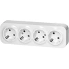 Gniazdo Lizdas Keturgubas „ToDo“ lizdas 2P+Z, Schuko, IP20, 16A, 230V AC, baltas, 8 vnt.