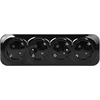 Orno Lizdas Keturgubas „ToDo“ lizdas 2P+Z, Schuko, IP20, 16A, 230V AC, juodas, 8 vnt.