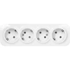 Gniazdo Lizdas Keturgubas „ToDo“ lizdas 2P+Z, Schuko, IP20, 16A, 230V AC, baltas, 8 vnt.