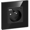 Orno Lizdas Lizdas 2P+Z, USB-A + USB-C, PD, maks. 20W, juodas