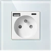Orno Lizdas Lizdas 2P+Z, USB-A + USB-C, PD, maks. 20W, baltas