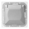 Gniazdo Lizdas Lizdas su 2P+Z apsauga nuo vandens purslų su atvartu, Pearl, 16A, 250V, PT-16PH, sidabrinis