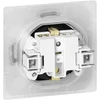Gniazdo Lizdas Lizdas su 2P+Z apsauga nuo vandens purslų, su atvartu, Pearl, 16A, 250V, PT-17PH, baltas