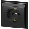 Gniazdo Lizdas Lizdas su 2P+Z lizdu, Schuko Luna, 16A, 250V, PT-17L, juodas