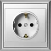 Gniazdo Lizdas Lizdas su 2P+Z lizdu, Schuko Luna, 16A, 250V, PT-17L, sidabrinis