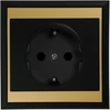 Gniazdo Lizdas Lizdas su 2P+Z lizdu, Schuko Luna, 16A, 250V, PT-17L, juodas/auksinis