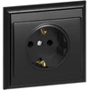 Gniazdo Lizdas Lizdas su 2P+Z lizdu, Schuko Luna, 16A, 250V, PT-17L, juodas