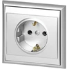 Gniazdo Lizdas Lizdas su 2P+Z lizdu, Schuko Luna, 16A, 250V, PT-17L, sidabrinis