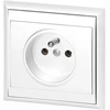 Gniazdo Lizdas Lizdas su 2P+Z „Luna“, 16A, 250V, PT-16L, baltas