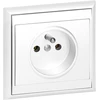 Gniazdo Lizdas Lizdas su 2P+Z „Luna“, 16A, 250V, PT-16L, baltas