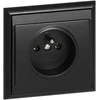 Gniazdo Lizdas Lizdas su 2P+Z „Luna“, 16A, 250V, PT-16L, juodas