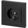 Gniazdo Lizdas Lizdas su 2P+Z, Malta, 16A, 250V, PT-16M, matinės juodos spalvos