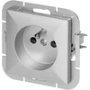 Gniazdo Vienguba elektros lizdas Pearl, 16A, 250V, sidabrinis