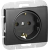 Gniazdo Lizdas Lizdas su 2P+Z Schuko Onyx, 16A, 250V, PT-17O, juodas