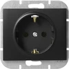 Gniazdo Lizdas Lizdas su 2P+Z Schuko Onyx, 16A, 250V, PT-17O, juodas