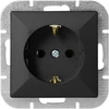 Gniazdo Lizdas Lizdas su 2P+Z Schuko Pearl, 16A, 250V, PT-17P, juodas