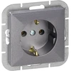 Gniazdo Lizdas Lizdas su 2P+Z Schuko Pearl, 16A, 250V, PT-17P, antracito spalvos