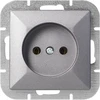 Gniazdo Lizdas Lizdas su išėjimu 2P Pearl, 16A, 250V, PT-15P, antracito spalvos