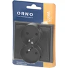 Gniazdo Lizdas Luna dvigubas kištukinis lizdas 2x2P+Z, 16A, 250V, PT-6LR, juodas