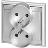 Gniazdo Lizdas Luna dvigubas kištukinis lizdas 2x2P+Z, 16A, 250V, PT-6LR, sidabrinis