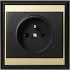 Gniazdo Lizdas Luna vieno lizdo 2P+Z, 16A, 250V, PT-16L, juodas/auksinis