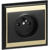 Gniazdo Lizdas Luna vieno lizdo 2P+Z, 16A, 250V, PT-16L, juodas/auksinis