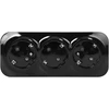 Orno Lizdas „ToDo“ trigubas lizdas 2P+Z Schuko IP20, 16A, 230V AC, juodas