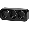 Orno Lizdas „ToDo“ trigubas lizdas 2P+Z Schuko IP20, 16A, 230V AC, juodas