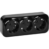 Orno Lizdas „ToDo“ trigubas lizdas 2P+Z Schuko IP20, 16A, 230V AC, juodas