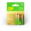 GP Battery GP - Ultra Alkaline baterija, D dydis, 13AU/LR20, 1,5 V (2 vnt. pakuotė)