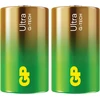 GP Battery GP - Ultra Alkaline baterija, D dydis, 13AU/LR20, 1,5 V (2 vnt. pakuotė)