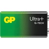 GP Baterija GP - „Ultra Plus“ šarminė 9 V baterija, 1604AUP/6LF22 (1 vnt. pakuotė)