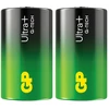 GP Battery GP - Ultra Plus šarminės D formos baterijos, 13A/LR20, 2 vnt. pakuotėje