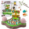 Lean Toys Dinozaurų žvejybos žaidimas su magnetinėmis meškerėmis