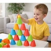 Lean Toys Švietimo įgūdžių žaidimas su spalvotomis taurėmis 38 vnt.