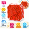 Lean Toys Logikos žaidimas „Labirintas su kamuoliuku“ raudonas