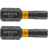 Smūginiai antgaliai GRAPHITE HEX4 25 mm (2 vnt.)