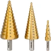 Grąžtas Wiertła Pakopiniai grąžtai metalui, HSS, skardai, 3 vnt. (4 vnt., 4,6 mm), prolinas